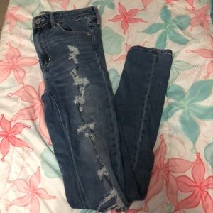 Abercrombie & Fitch Distressed High Waisted Jeans